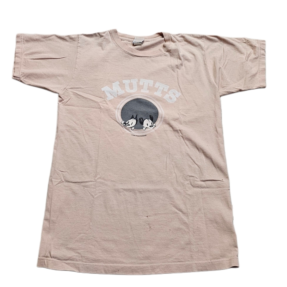 Vtg Mutts Comic Strip Patrick McDonnell 2003 T-Shirt Adult Small Earl & Mooch